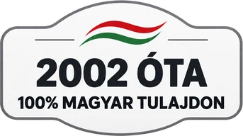 2002 óta, 100% magyar tulajdon jelvény